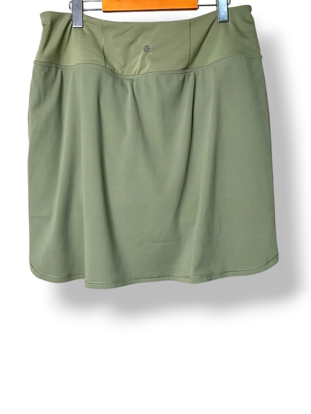 ATHLETA Green Fairway Golf Skort Zippered Pockets Tulip Hem Pull On Style Sz L - Picture 4 of 10